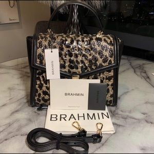 NWT Brahmin Ingrid Snow Leopard Handbag